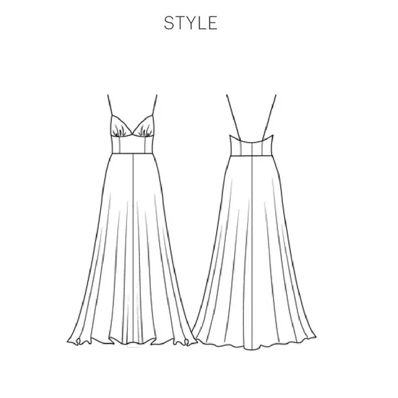 Fame and Partners Strappy Tri Cup Gown - Picture 8 of 9